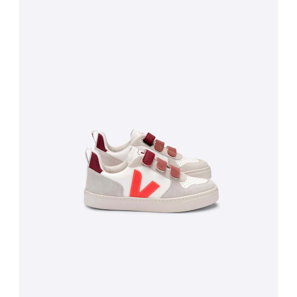 Veja V-10 X BONTON Joggesko Barn White/Orange | NO 842EBC